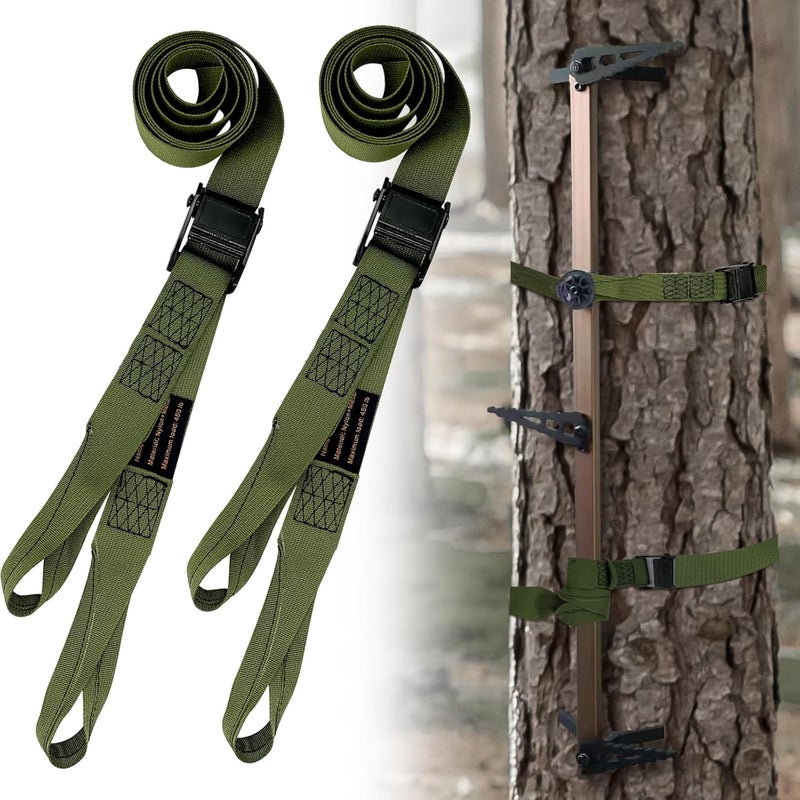 Vecacosic Hunting Climbing Stick Replacement Straps Heavy Duty Tree Stand Climbing Stick Straps Climbing Stick Accessories To Fix Most Hang-On's Platforms And Sticks, Easy To Adjust, Sturdy And Durable - Image 1